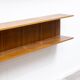 Two minimalist 60s wall shelves in walnut