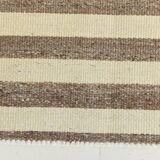 Brown & Beige Striped Turkish Runner Rug, 78x330Cm