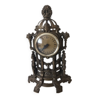 Metal mantel clock