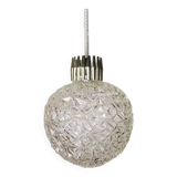 Lampe suspendue en verre cristal clair