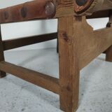 Pair of Spanish vintage leather armchairs 1920/1930