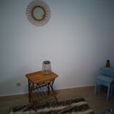 Magazine rack vintage rattan