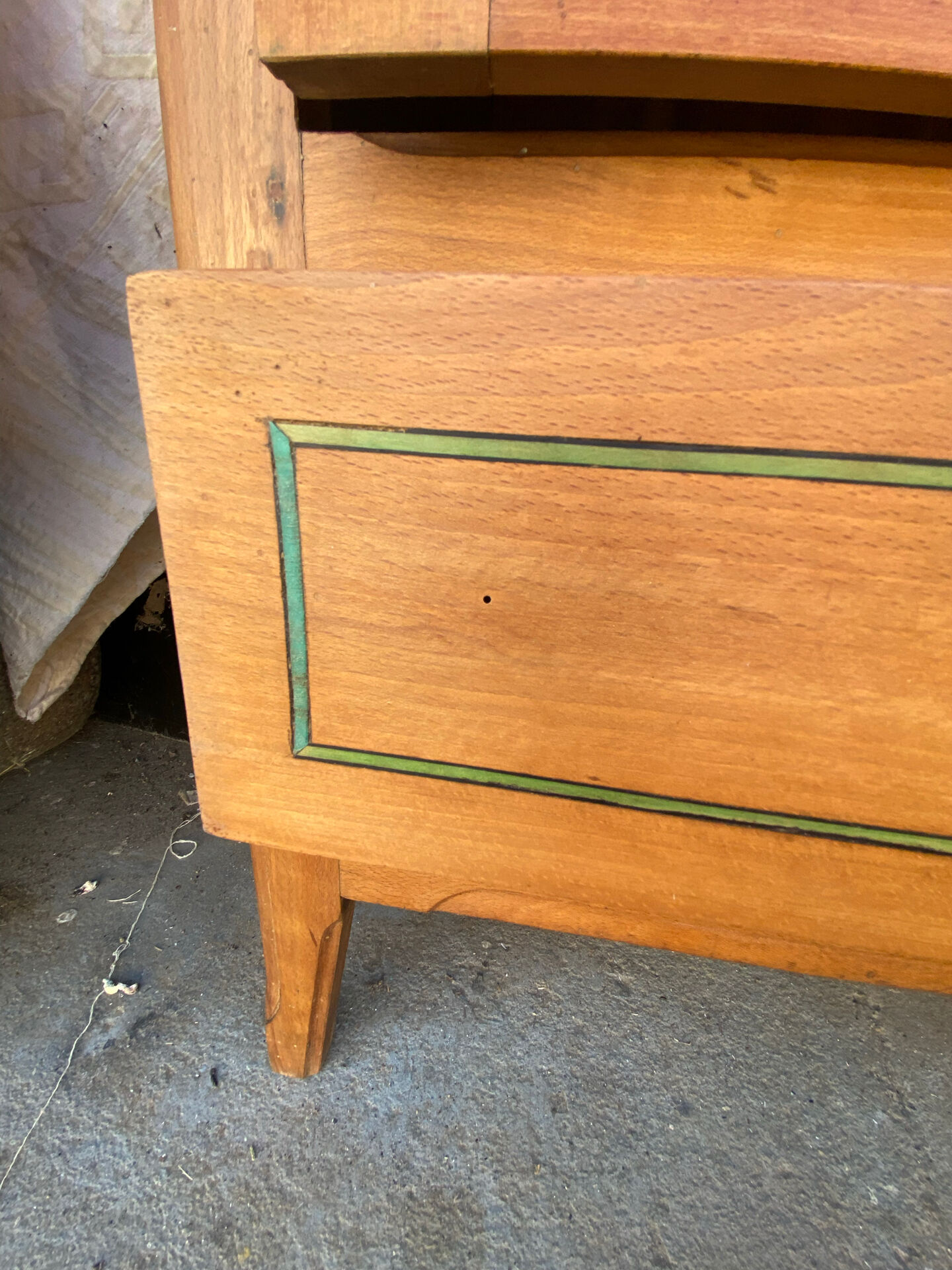Art Deco wardrobe with oval mirror