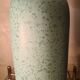 70s style lamp blue green ceramic 40x13 and raffia lampshade H total 57x23 elec ok