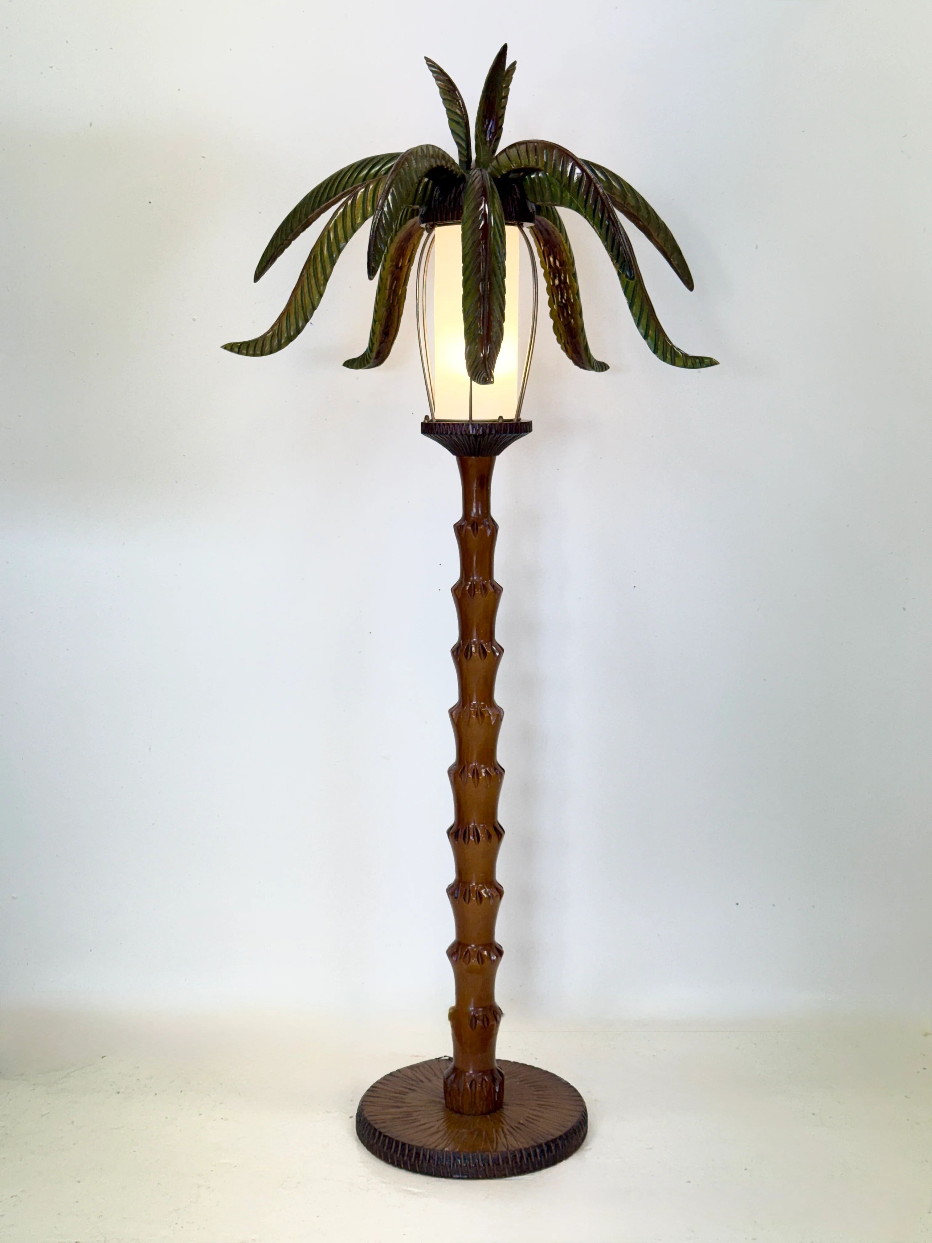 "Palm tree" floor lamp — Aldo Tura, Italy, circa 1960