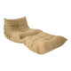 Togo set of launge chair and pouf in caramel loop