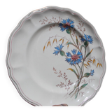 6 Longchamp Marguerite blue earthenware plates