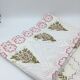 Nappe vintage ovale décor floral ses 8 serviettes