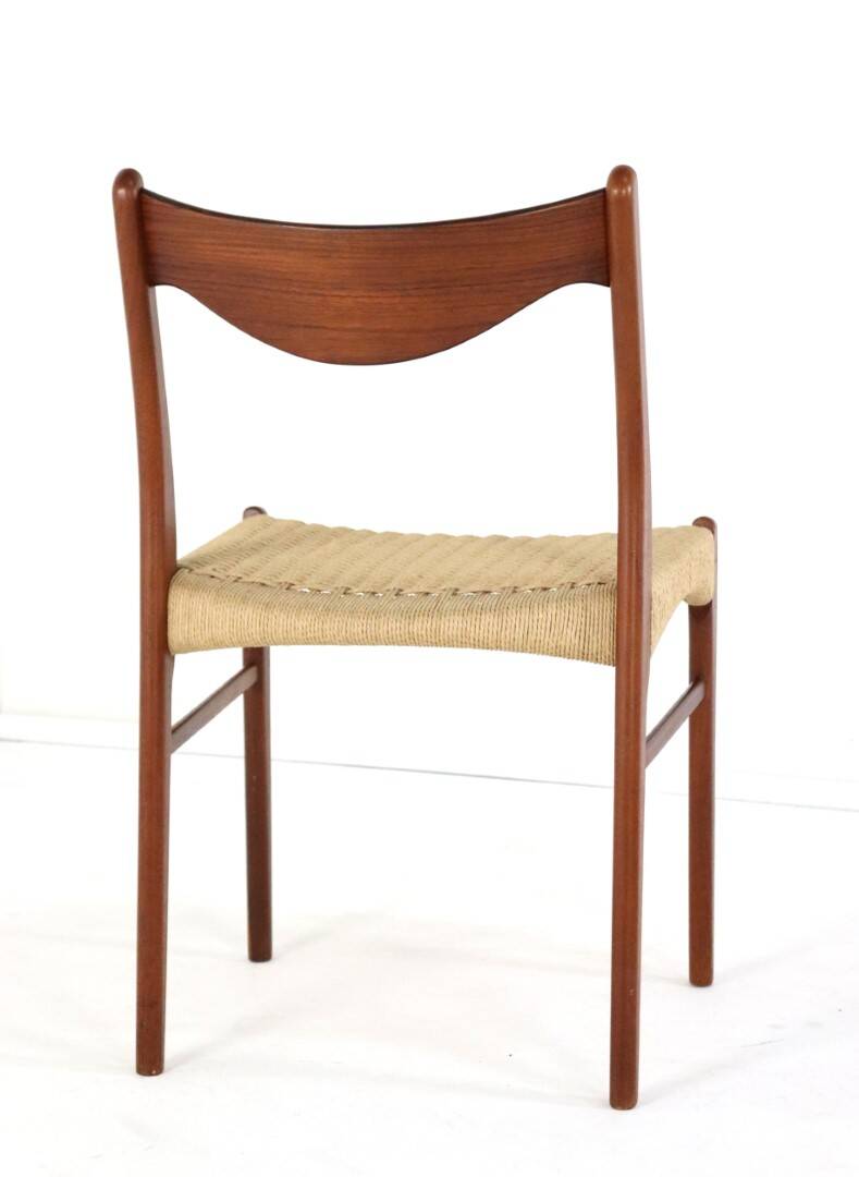 Set of 4 Arne Wahl Iversen for Glyngore papercord chairs 'Naerem'