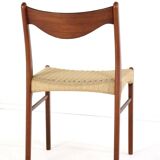 Set of 4 Arne Wahl Iversen for Glyngore papercord chairs 'Naerem'