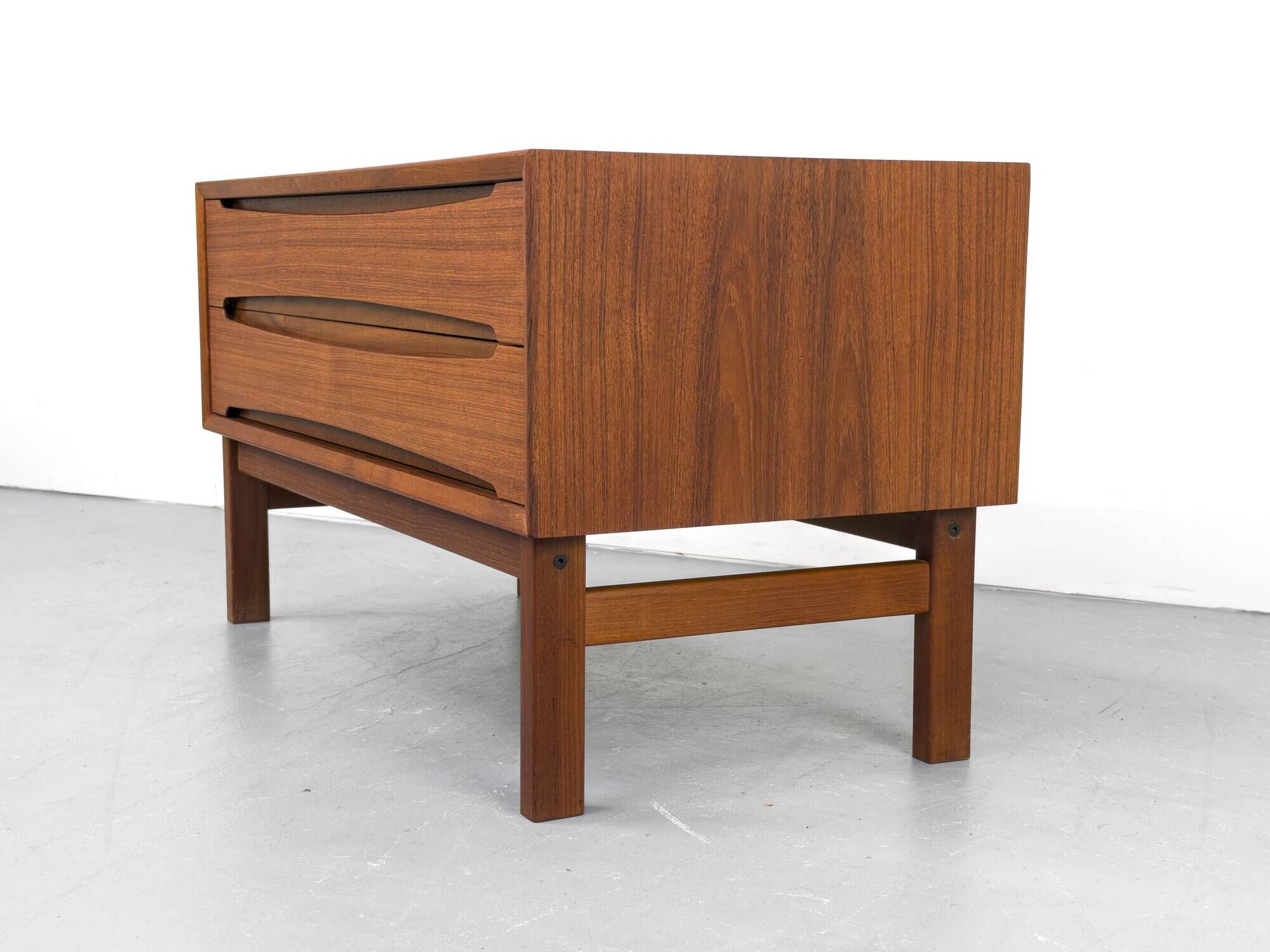 Teak Lowboard with Drawers, 1960s