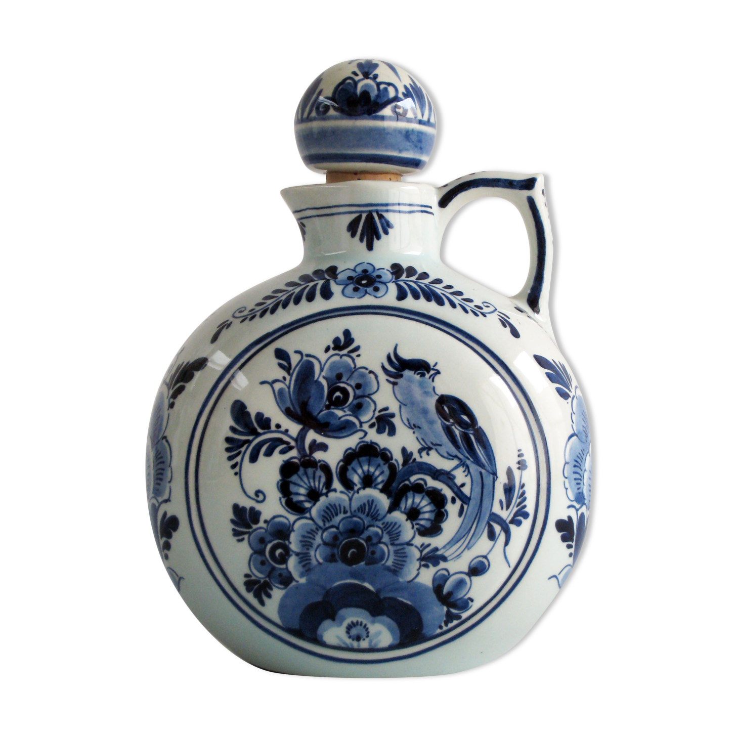 Ceramic bottle delft blauw