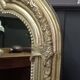 Large vintage French mantel mirror baroque wooden frame