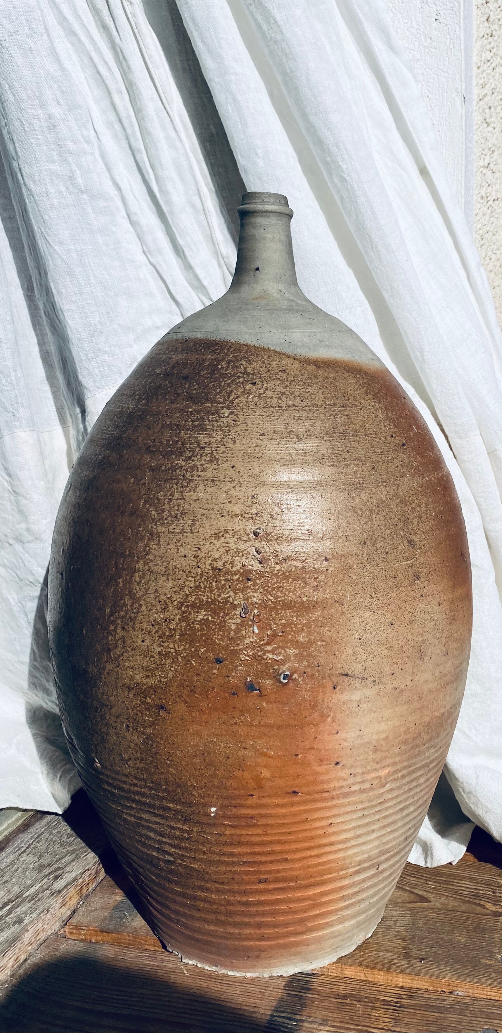 Very large old sandstone jar