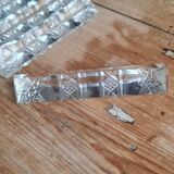 Set of 12 chiseled crystal knife holders