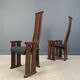 Post modern high back dining chairs, set of 4, 1970s