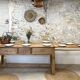 Farmhouse table with bread board