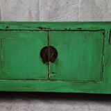 Small low buffet / TV cabinet in green patina