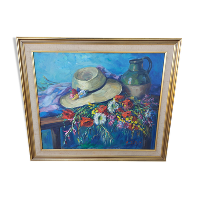 Tableau huile sur toile signé