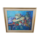 Tableau huile sur toile signé