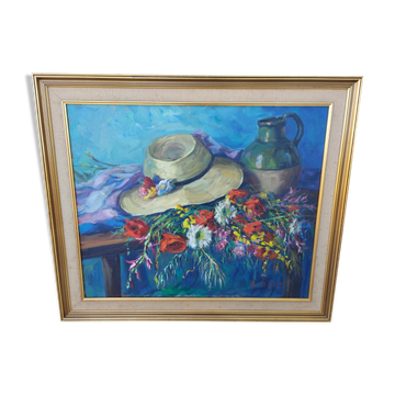 Table oil on canvas signed