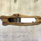 Vintage free-form mirror in solid wood.