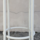 Tabouret haut industriel en bois et métal des années 50