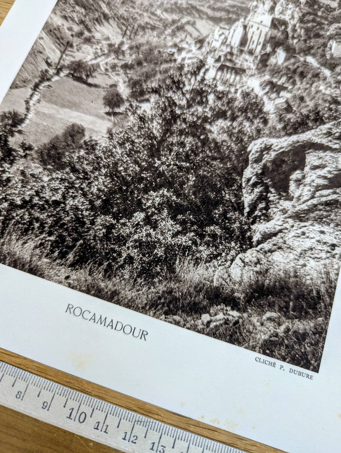 Rocamadour, Lot, photo print from 1942. By Pierre Dubure.