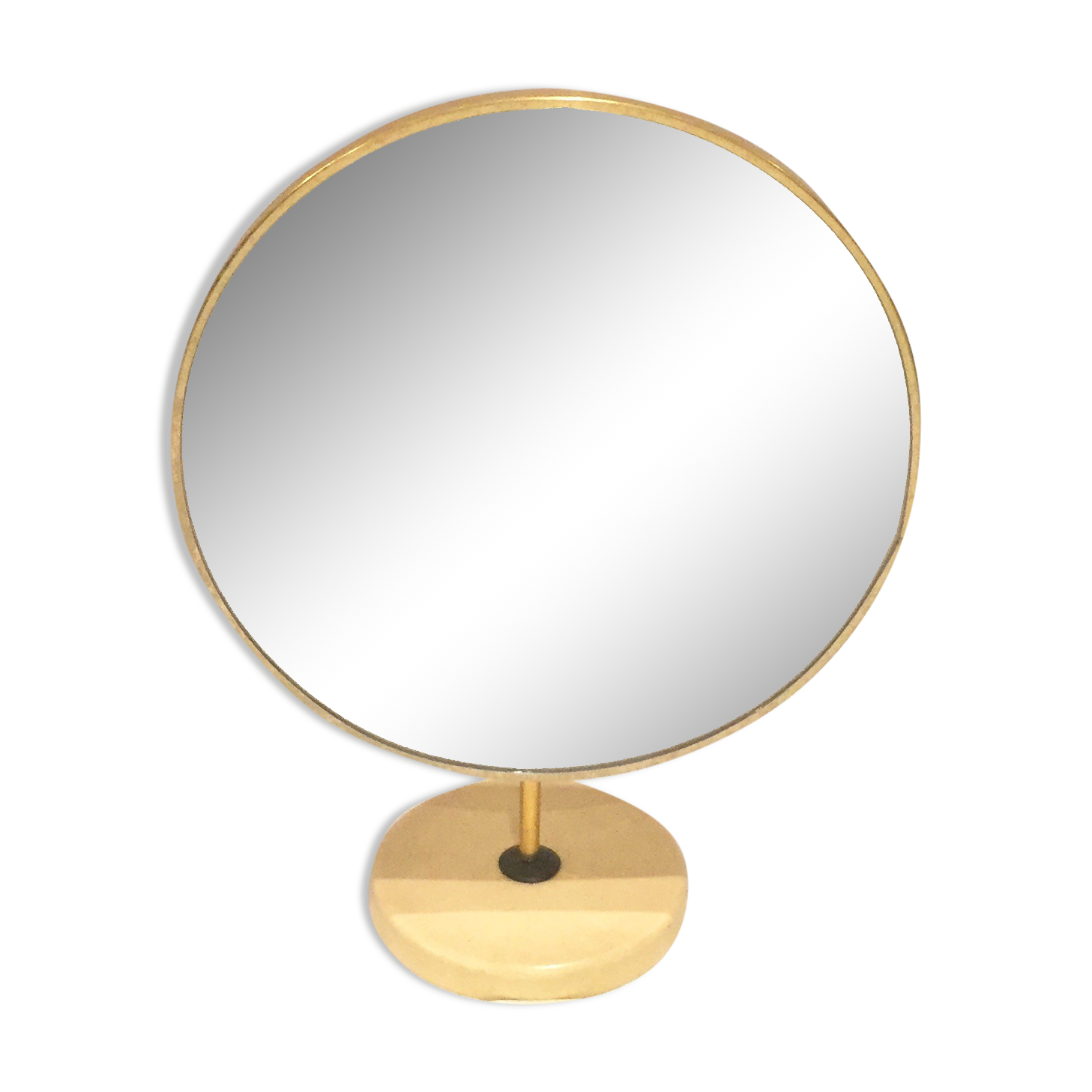 Golden table mirror