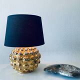 Gold bubble ceramic lamp