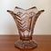 Art Deco star pressed molded glass vase