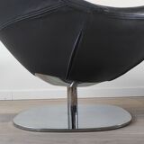 Pair of Tirup Ikea leather armchairs