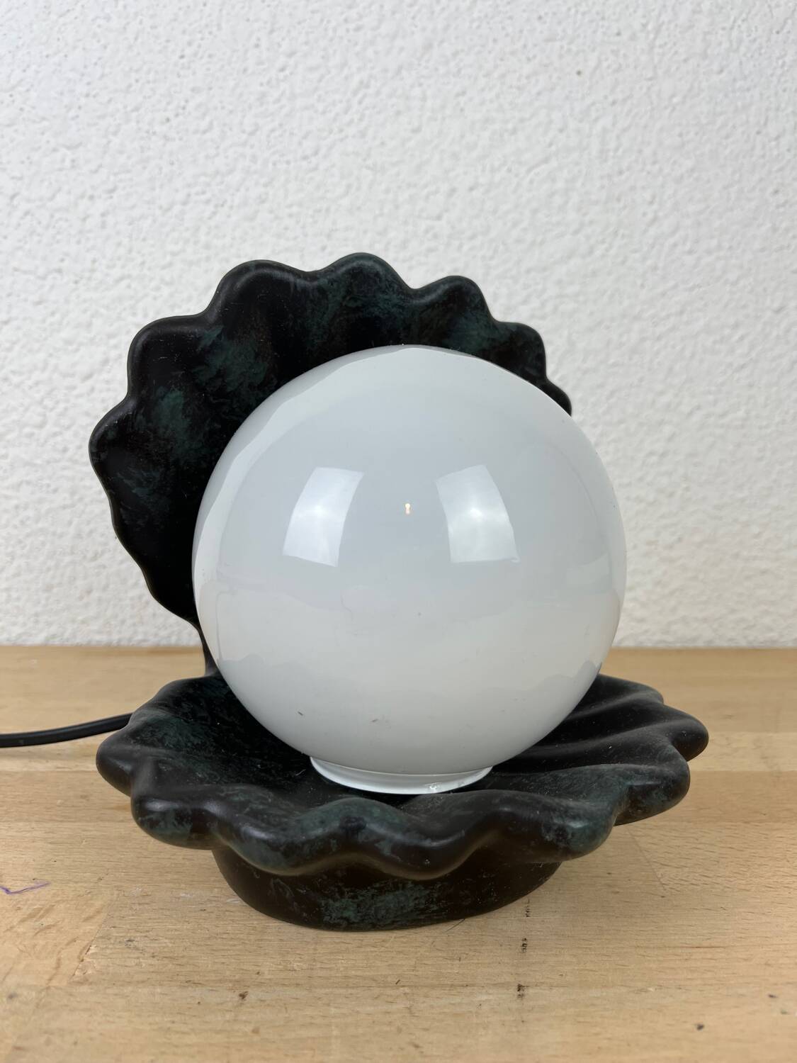 Lampe coquillage céramique vintage