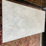 Marble and cast iron bistro table