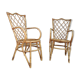 Pair of chairs in rattan 1960 by Louis Sognot