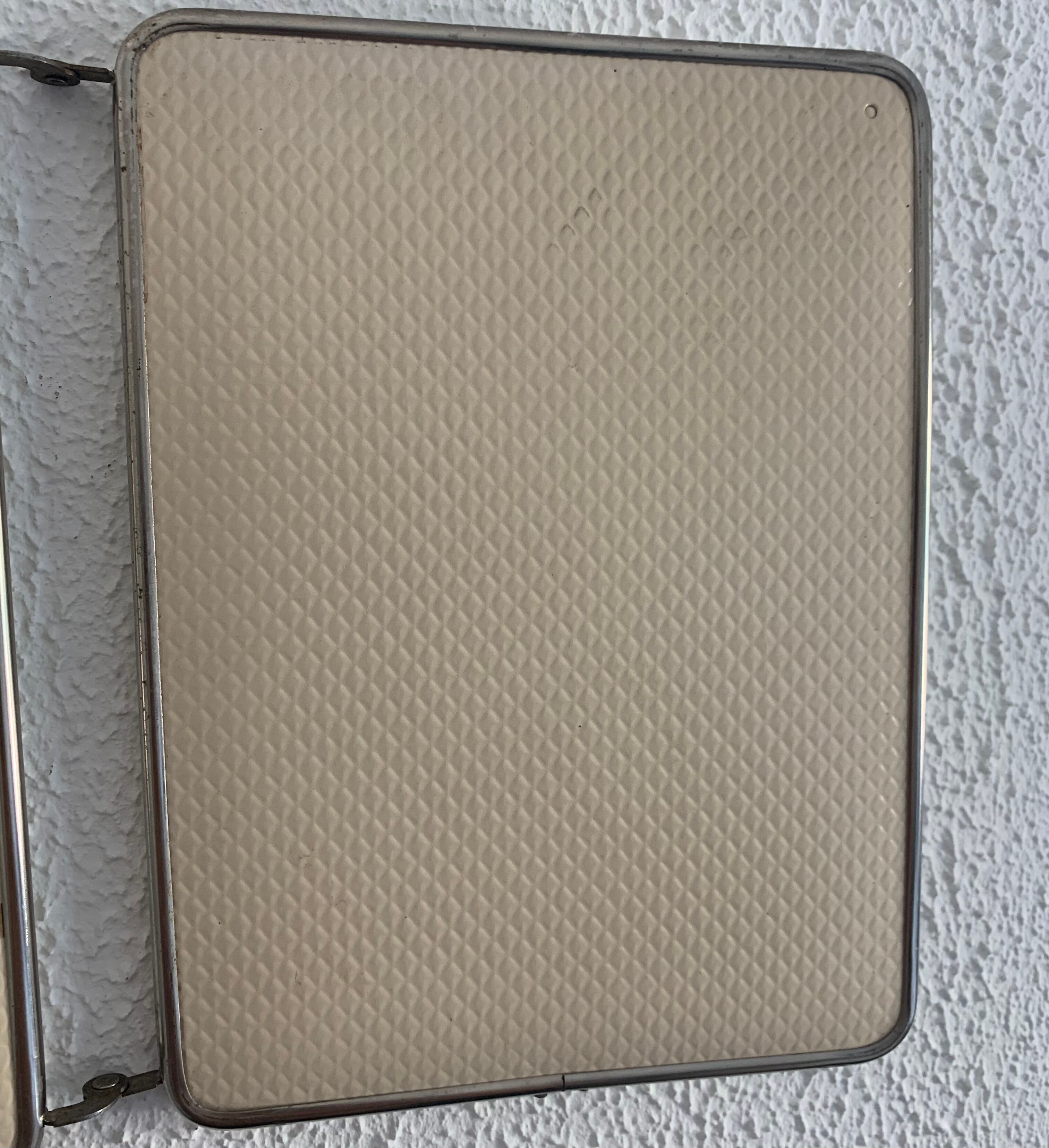 Vintage mirror 1960 triptych ivory barber - 24 x 59 cm