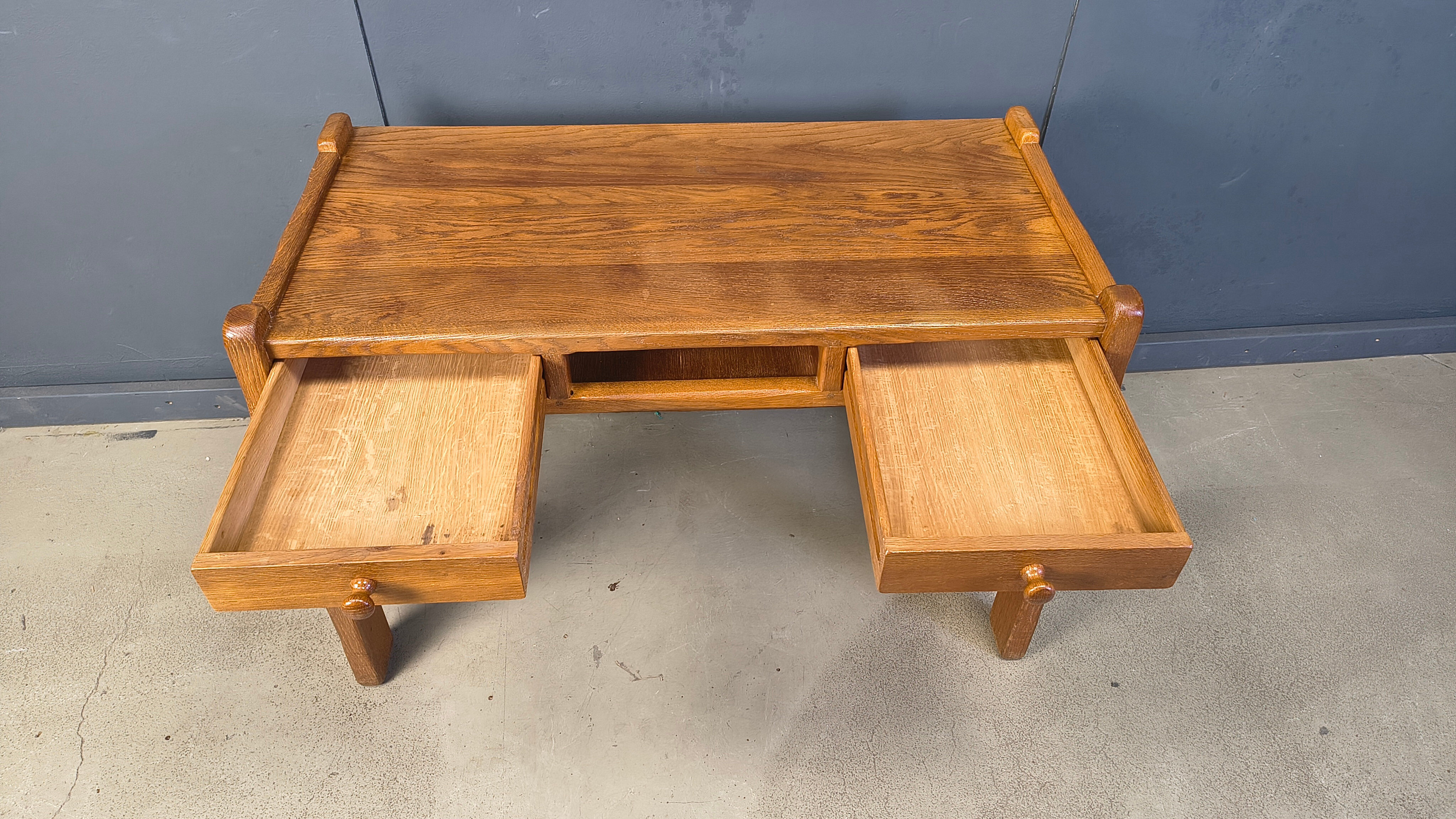 Vintage oak vanity table or desk by Depuydt Belgium, 1960s