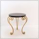 Art Deco Side Table in Marble and Gild Iron