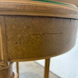 Vintage curved gold console with mirror