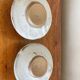 2 stoneware egg cups