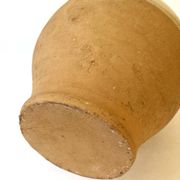 Cruche / Chevrette provençale ancienne, en terre cuite vernissée jaune