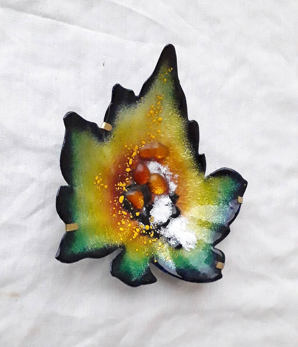 Limoges enamel trinket dish