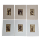 Set of 6 mounted old photographs, 19th century studio portraits