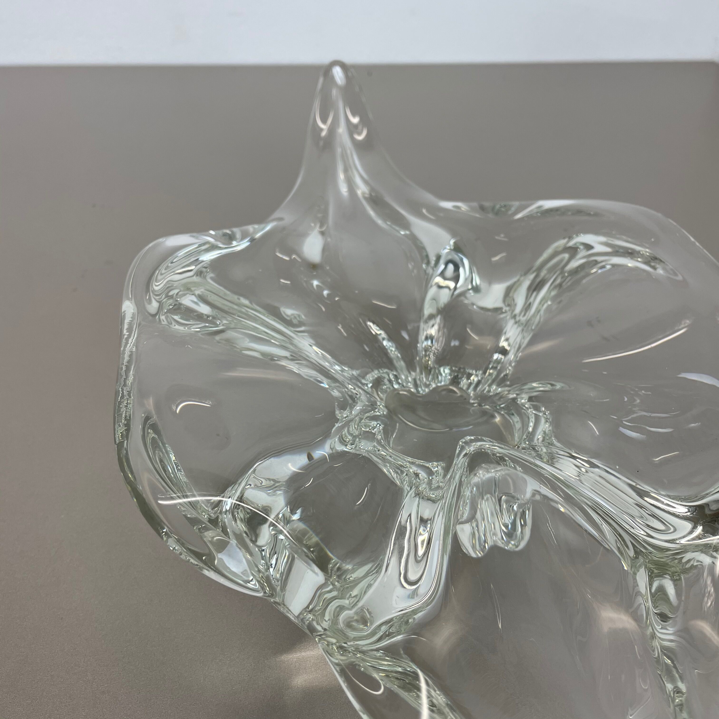 Murano glass "lucid" bowl shell element shell Murano, Italy, 1970s