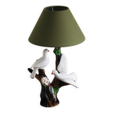 doves ceramic lamp