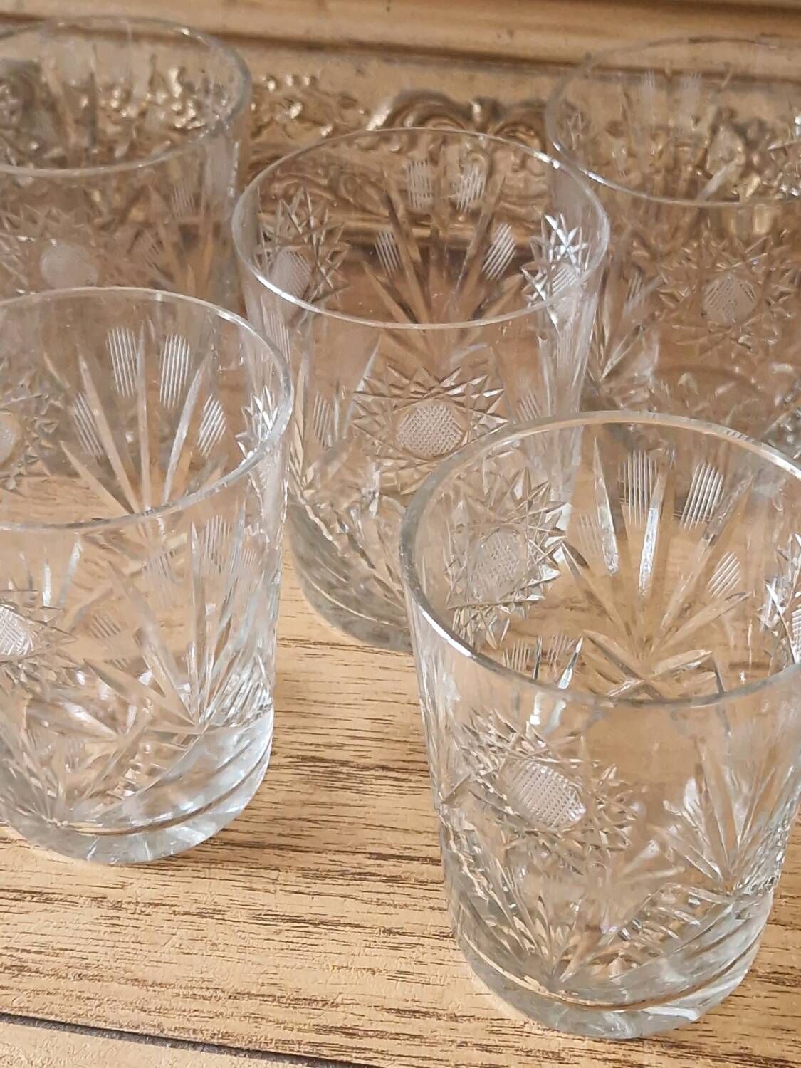 Vintage carved chiseled glasses