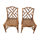 Pair of rattan chairs and vintage cannage from the 70s