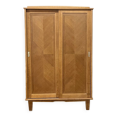 Armoire vintage coulissante en chêne