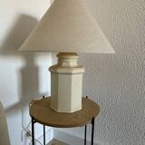 Lamp with natural lampshade