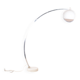 Guzzini arc floor lamp, travertine base